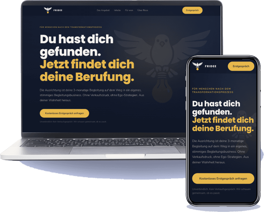Mockup Fridee auf Laptop und Smartphone